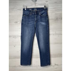 A.N.A Jeans Womens 4P Blue High-Rise Straight Leg Stretch Denim Pants Cropped